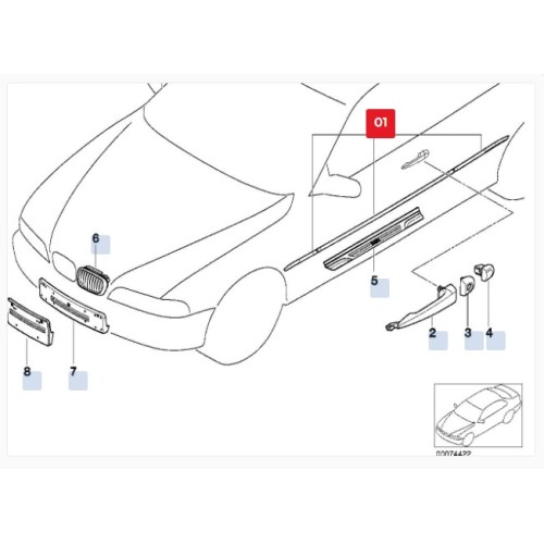 Bmw Equipamiento Adicional Set Listones Protectores Cromados 51130008748