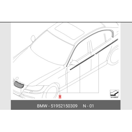 Bmw conjunto equipamiento adicional Chrome Exterieur 51952150309