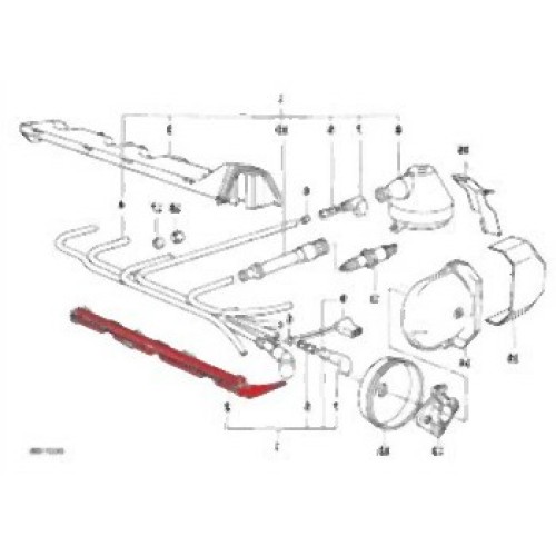 BMW E30 E34 E36 M40 Cable de bujía Carcasa inferior 12121727688