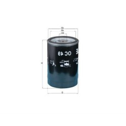 BMW E30 E34 M20 Filtro de aceite 11421266773 MAHLE
