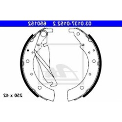 BMW E34 518i Zapata de pastillas de freno trasero 34219064271 ATE