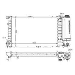 BMW E34 520 M50 Radiador 17111723941 RADISEN