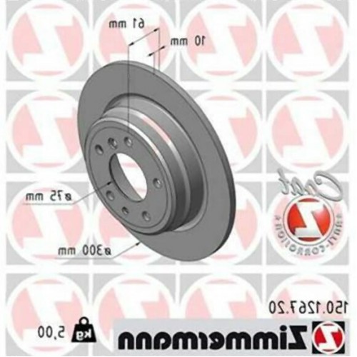 BMW E34 Juego de discos de freno trasero 34211162305 ZIMMERMANN