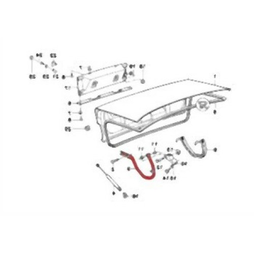 Bisagra trasera del maletero BMW E34 derecha 41628117858