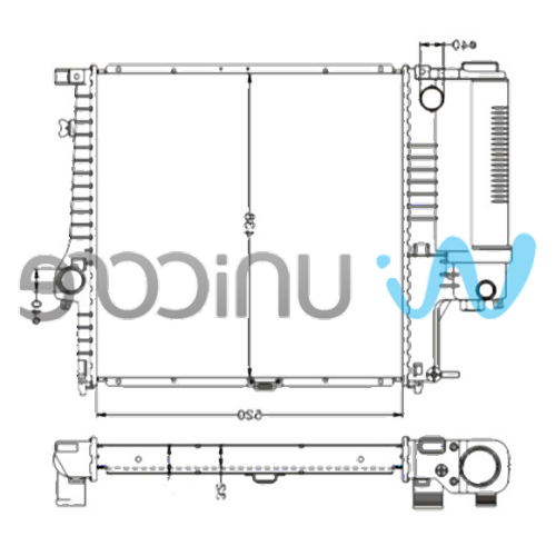 BMW E34 Radiador 17111737763 UNICORE