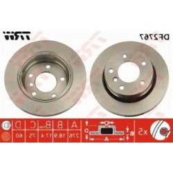 BMW E36 E46 Kit de aire de disco de freno trasero 34216855155 TRW