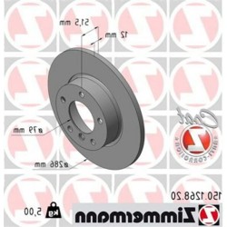 BMW E36 Z3 Disco de freno delantero Juego plano 34116757751 ZIMMERMANN