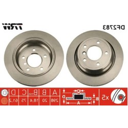 BMW E39 528i 530i d 540i Disco de freno trasero Neumático 34216767060 TRW