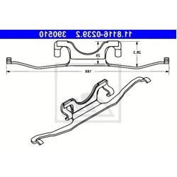 BMW E39 Soporte de pastillas de freno delantero 34111164611 ATE