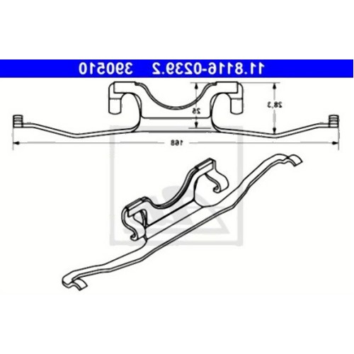 BMW E39 Soporte de pastillas de freno delantero 34111164611 ATE