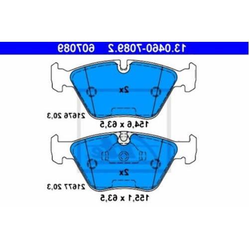 Pastillas de freno delanteras BMW E39 34116761278 ATE