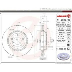 BMW E46 Disco de freno trasero Juego neumático 34216864052 BREMBO