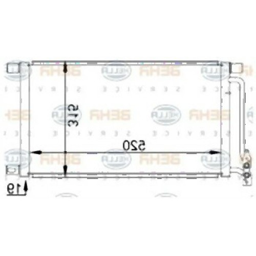 Radiador de aire acondicionado BMW E46 E83 M47 M47N M57 M57N 64538377648 BEHR