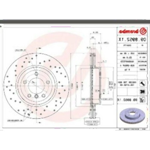 BMW E46 E85 E86 330 Juego de aire de disco de freno delantero 34116864047 BREMBO