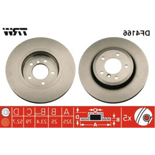 BMW E46 E85 E86 330 Kit de aire de disco de freno delantero 34116864047 TRW