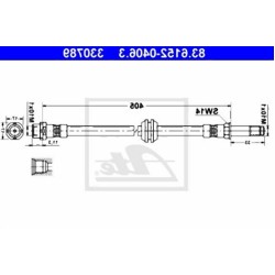 BMW E46 E85 E86 Manguera de freno delantero 34321164312 ATE