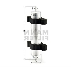 Filtro de combustible diésel 13327794549 MANN de BMW E46 M47N M57N
