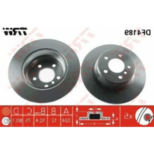 BMW E53 Juego de discos de freno trasero 34216859678 TRW