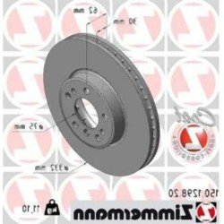 BMW E53 E83 Juego de discos de freno delantero 34116859679 ZIMMERMANN