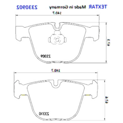 Pastillas de freno traseras BMW para E60 E61 E63 E64 E65 E66 E70 E71 F15 34216768471 TEXTAR