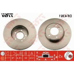Herramienta neumática de disco de freno delantero BMW E60 E61 E63 E64 34116864906 TRW