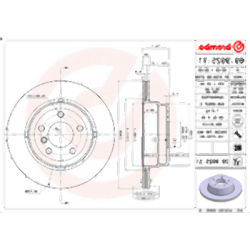 BMW E70 E71 F15 F16 Juego de discos de freno trasero 34216793247 BREMBO