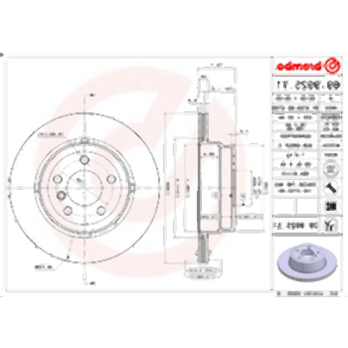 BMW E70 E71 F15 F16 Juego de discos de freno trasero 34216793247 BREMBO