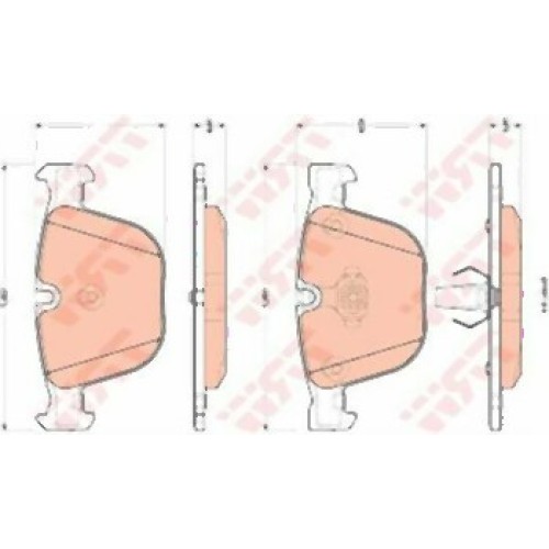 Pastillas de freno traseras deportivas BMW E70 E71 F15 F16 M 34216794879 TRW