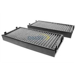 BMW E70 E71 Filtro de aire acondicionado Carbono 2 unidades 64316945586 VAICO
