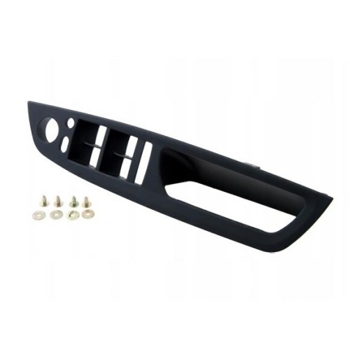 BMW E70 E71 Tirador de puerta delantera izquierda Marco de botón de vidrio con pliegue 51416975791