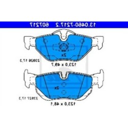 BMW E81 E82 E84 E87 E88 E90 E91 E92 E93 Pastillas de freno traseras 34216774692 ATE
