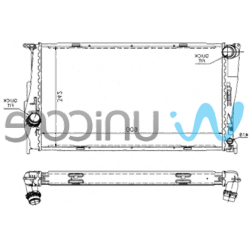 BMW E81 E82 E84 E87 E88 E90 E91 E92 E93 N47 N47N Radiador 17117788903 UNICORE