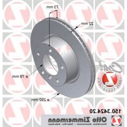 BMW E81 E82 E87 E88 E90 Juego de discos de freno delantero 34116854997 ZIMMERMANN