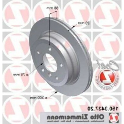 BMW E81 E84 E87 E90 E91 E92 E93 Juego de discos de freno trasero 34216864901 ZIMMERMANN