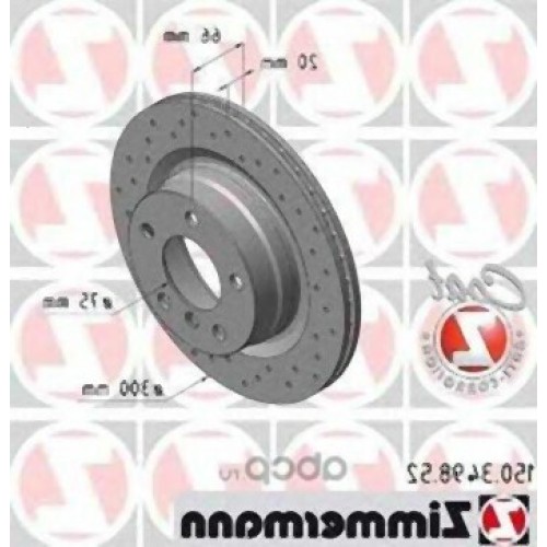 BMW E81 E82 E87 E88 E90 E91 E92 E93 F20 F21 F22 F23 F30 F31 F32 F36 Conjunto neumático de disco de freno trasero 34216855007m ZIMMERMANN