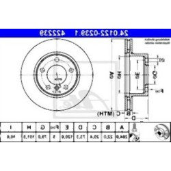 BMW E81 E87 F20 F21 F22 F23 Juego de discos de freno delantero 34116854996 ATE