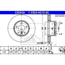 BMW E81 E82 E84 E87 E88 E90 E91 E92 E93 Conjunto de disco de freno delantero 34116854999 ATE