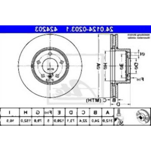 BMW E81 E82 E84 E87 E88 E90 E91 E92 E93 Conjunto de disco de freno delantero 34116854999 ATE