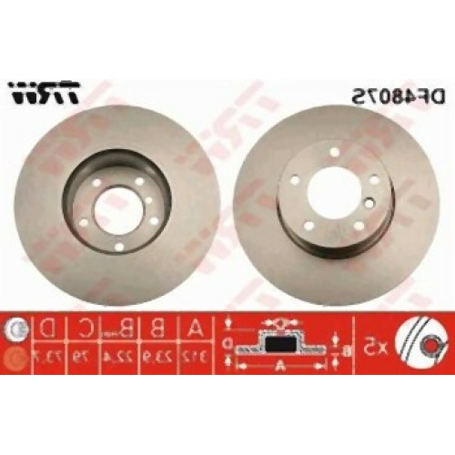 BMW E81 E82 E84 E87 E88 E90 E91 E92 E93 Conjunto de disco de freno delantero 34116854999m TRW