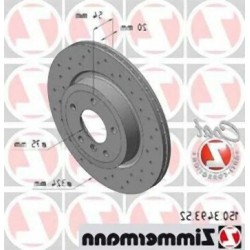 BMW E89 Disco de freno trasero Sport Type Juego perforado 34216782607 ZIMMERMANN