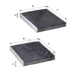 BMW F01 F02 F06 F07 F10 F11 F12 F13 Filtro de aire acondicionado Carbono 2 en 1 64119163329 HENGST