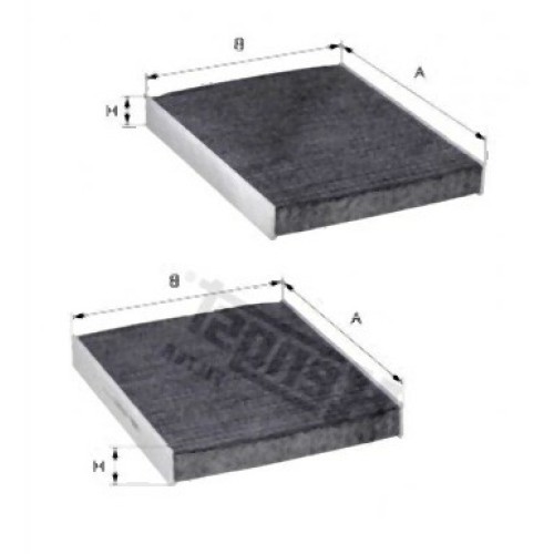 BMW F01 F02 F06 F07 F10 F11 F12 F13 Filtro de aire acondicionado Carbono 2 en 1 64119163329 HENGST