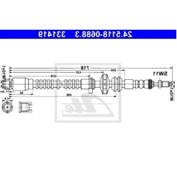BMW F01 F02 F06 F07 F10 F11 F12 F13 Manguera de freno delantero 34326775261 ATE