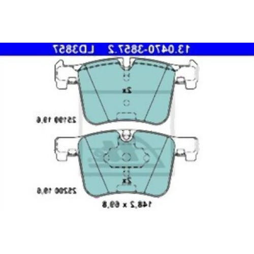 BMW F20 F21 F22 F23 F25 F26 F30 F31 F32 F33 F34 F36 Pastilla de freno delantero Cerámica 34106859181 ATE