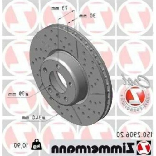 BMW F20 F21 F22 F23 F30 F31 F32 F33 F34 M Juego de discos de freno delantero tipo deportivo 34106797602 ZIMMERMANN