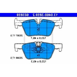 Pastillas de freno traseras BMW 34216850569 ATE