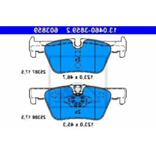 Pastillas de freno traseras BMW 34216850569 ATE