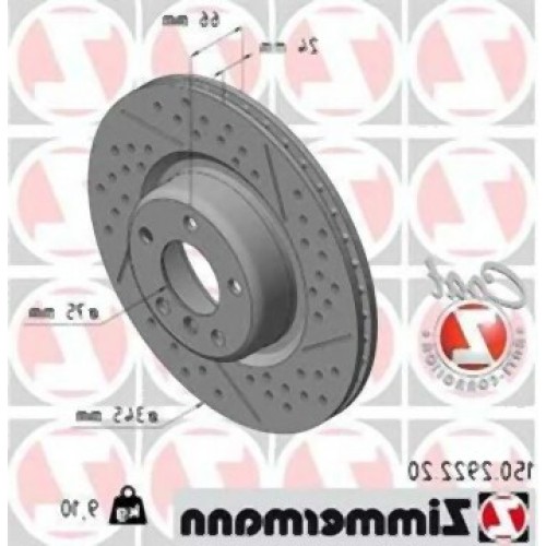 BMW F20 F21 F22 F23 F30 F31 F32 f36 M Juego de discos de freno trasero tipo deportivo 34206797598 ZIMMERMANN