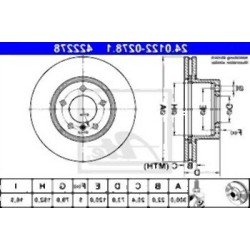 BMW F20 F21 F30 F31 F32 F33 F34 F36 Juego de discos de freno delantero 34116792217 ATE