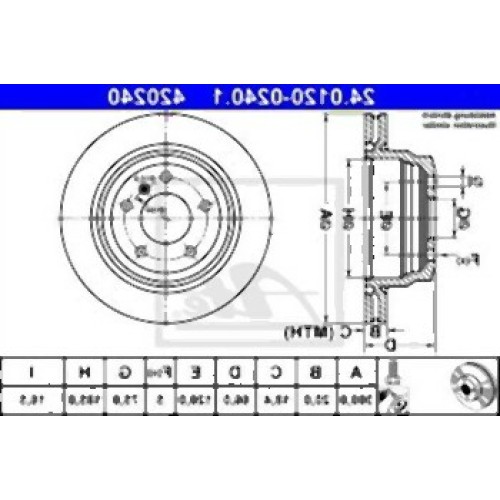 BMW F30 F31 F32 F33 F34 F36 Juego de discos de freno trasero 34216864900 ATE